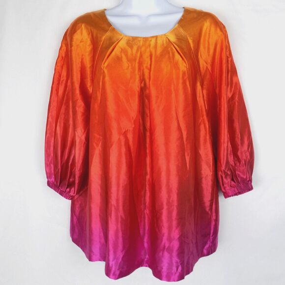 Hot In Hollywood Tunic Small Shiny Boho Festival Ombre Rainbow (BUNDLE PRICE $5) - Picture 1 of 4